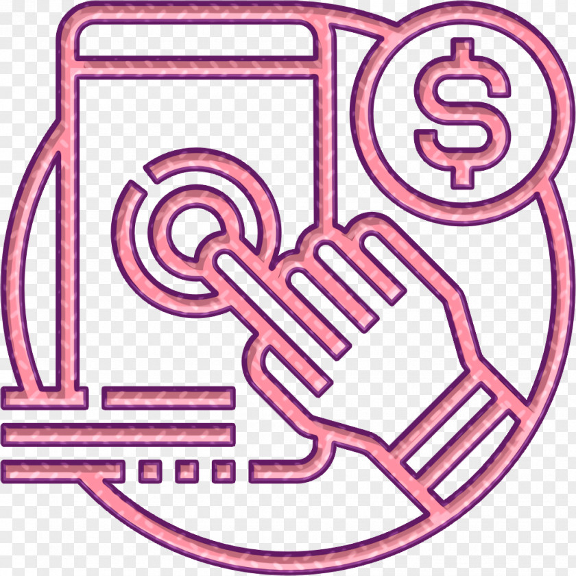 Digital Marketing Icon Hand Pay Per Click PNG