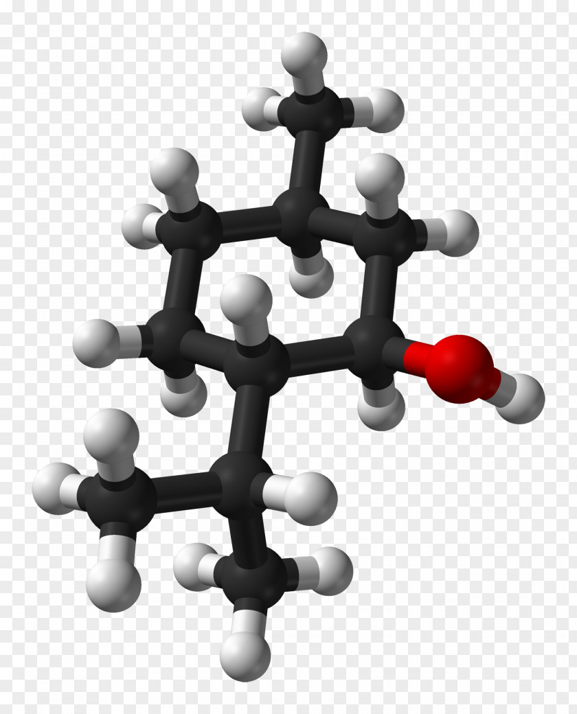 Menthol Peppermint Molecule Ball-and-stick Model Chemistry PNG