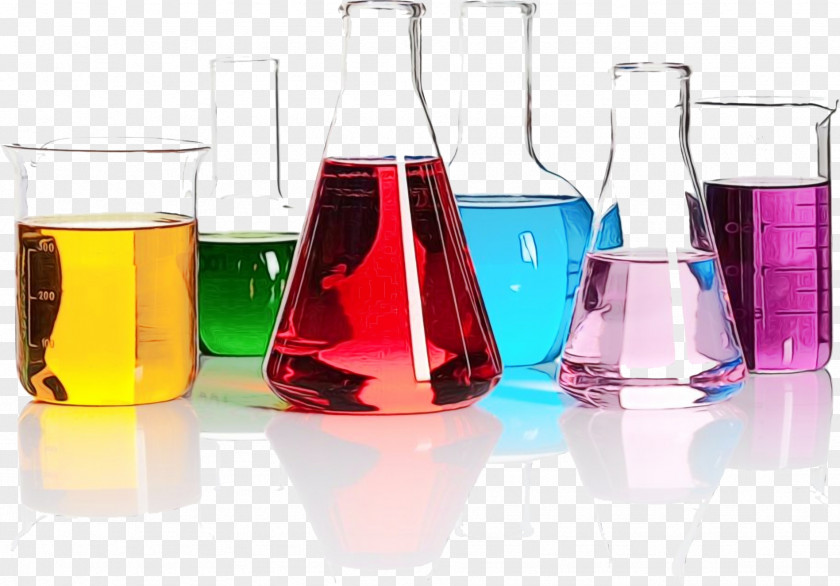 Beaker Laboratory Equipment Flask Chemistry Liquid Solution Food Coloring PNG