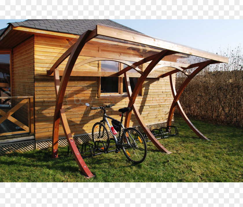 Bicycle Shed Shelter Wood Canopy PNG