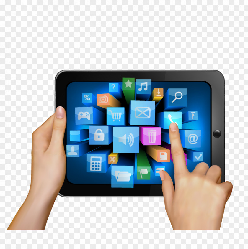 Holding IPAD Tablet Computer Multimedia Interactive Media Interactivity PNG