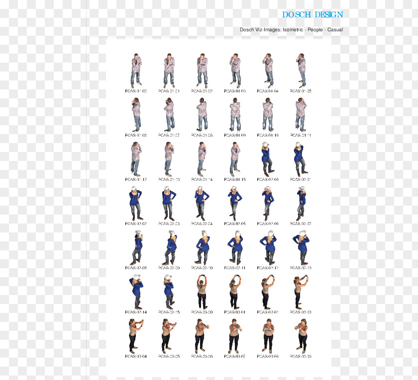 Isometric People Projection Axonometric PNG