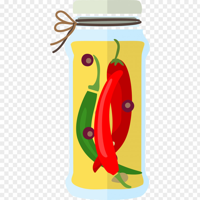 Pickled Water Bottles Bell Pepper Chili PNG