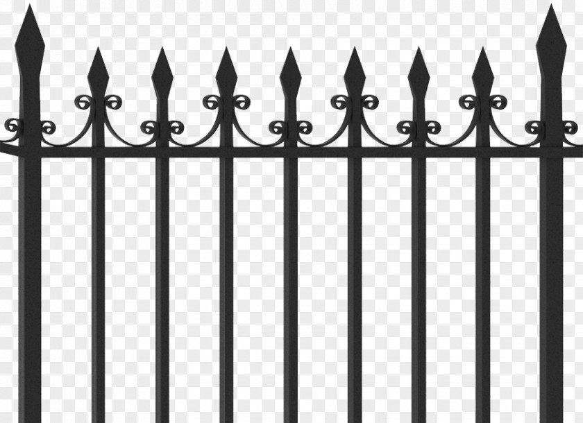 Fence Iron Wrought Gate Railing PNG