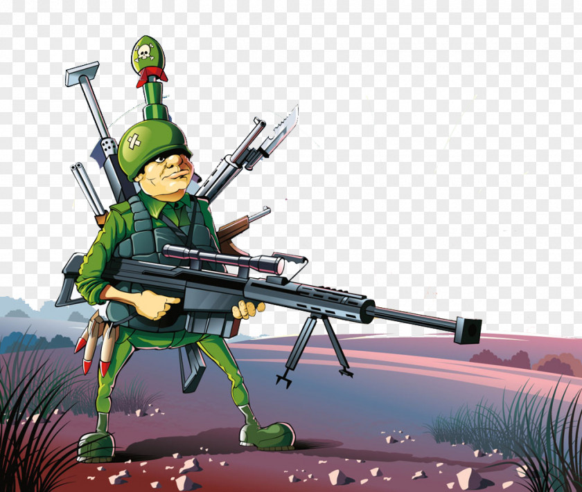 Hand-painted Soldiers Cartoon Soldier Illustration PNG