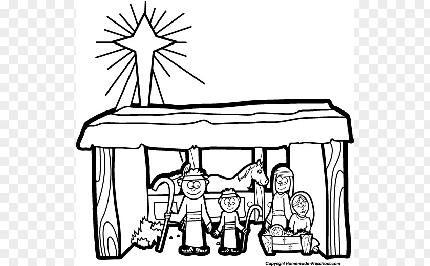 Nativity Black Cliparts Scene Of Jesus Christmas Clip Art PNG