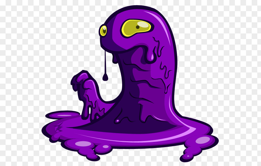 Plop Vector Clip Art Illustration Animal Character Purple PNG