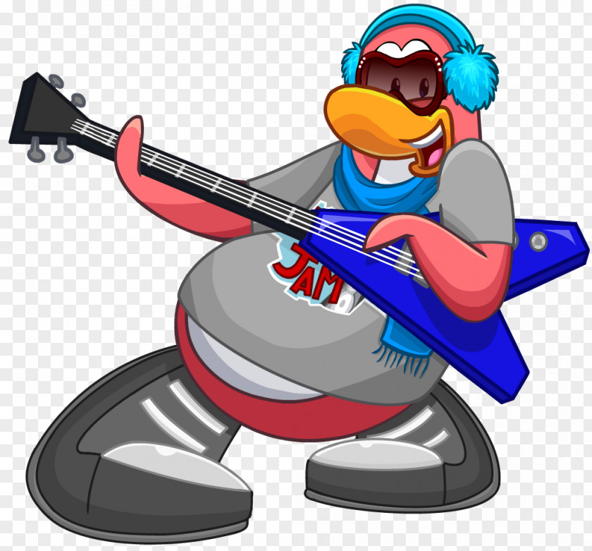 Rock N Roll Penguin Flightless Bird Cartoon PNG