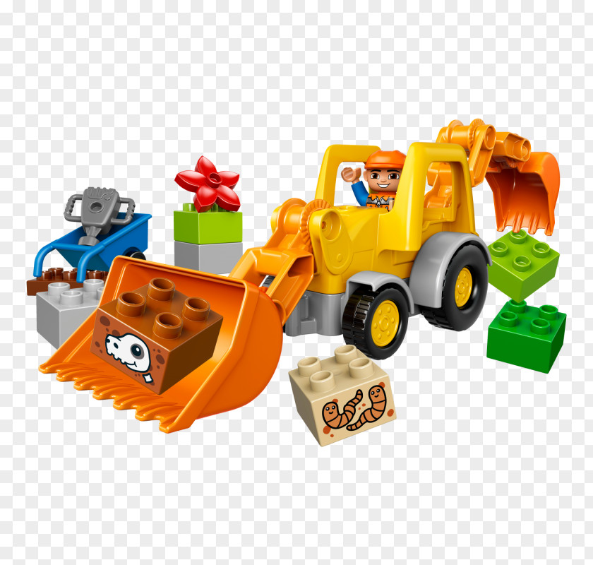 Toy Lego Duplo LEGO 10812 DUPLO Truck & Tracked Excavator Construction Set PNG