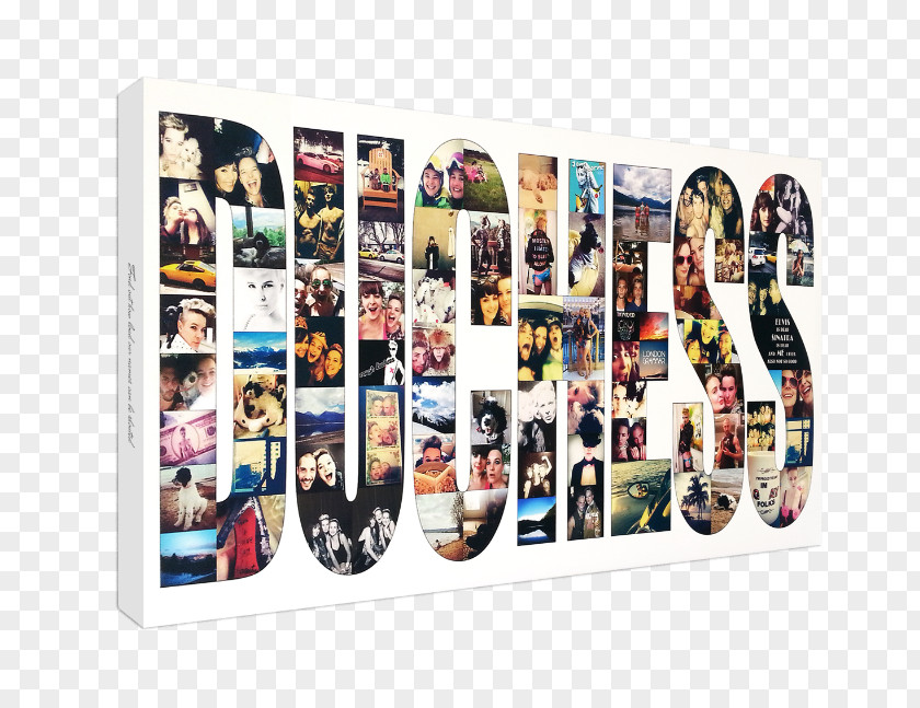 Canvas Print Collage Text Photomontage PNG