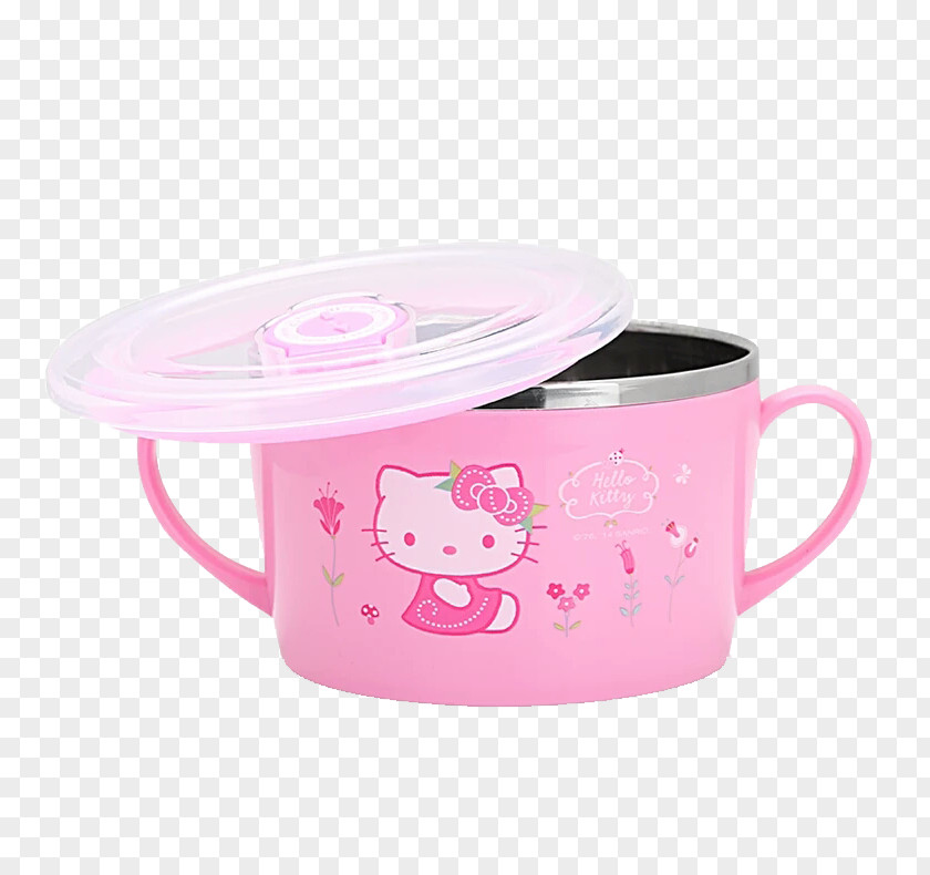 Hello Kitty Lunch Box Bowl Instant Noodle Mess Kit PNG