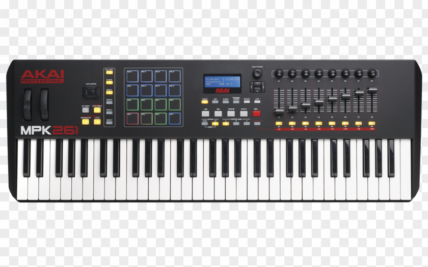 Practical Computer Keyboard Akai MPK261 MIDI Controllers PNG