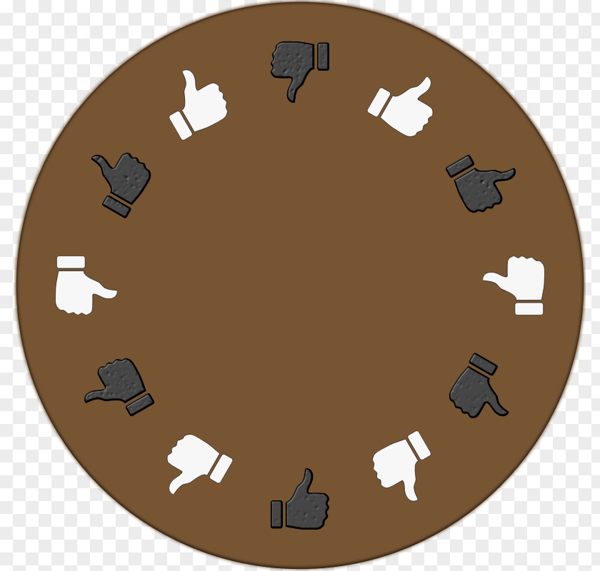 Round Table Thumb Signal Emoticon Symbol Clip Art PNG