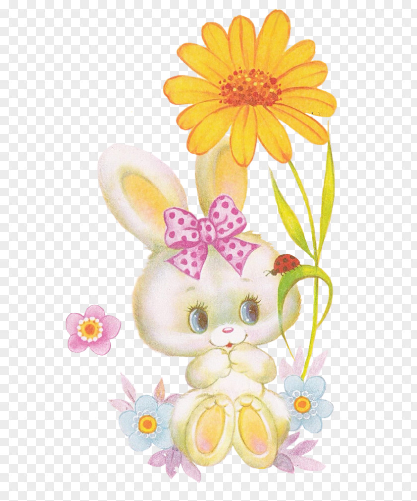 Flower Floral Design Easter Bunny Cut Flowers PNG