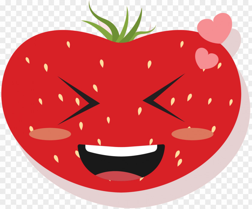 Tomato Strawberry Clip Art Illustration Heart PNG