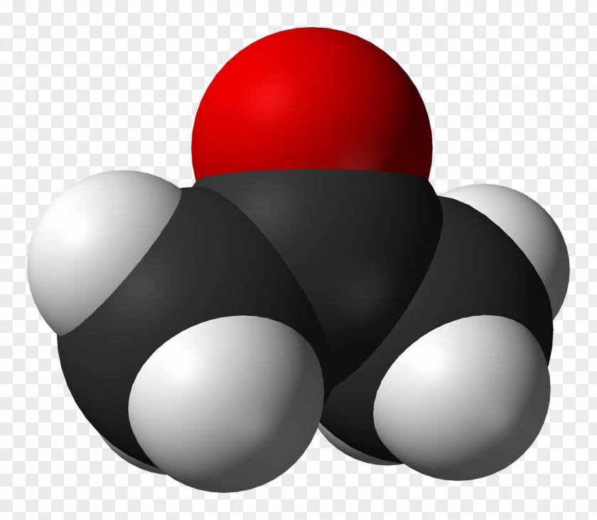 D Deuterated Acetone Space-filling Model Solvent In Chemical Reactions Ketone PNG