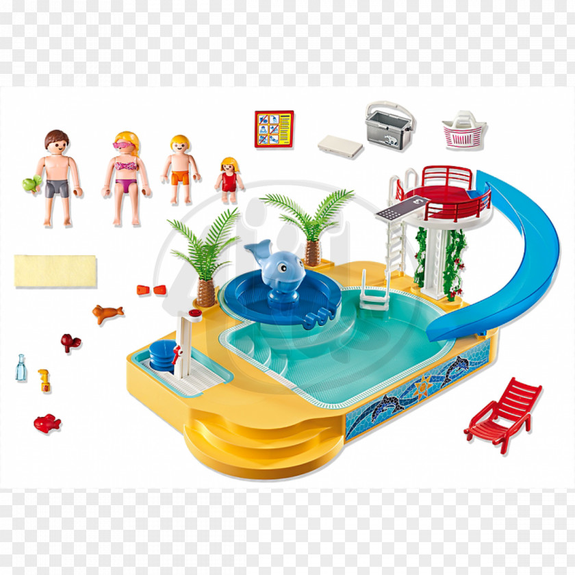 Water Slide Playmobil Toy Playground Swimming Pool Game PNG