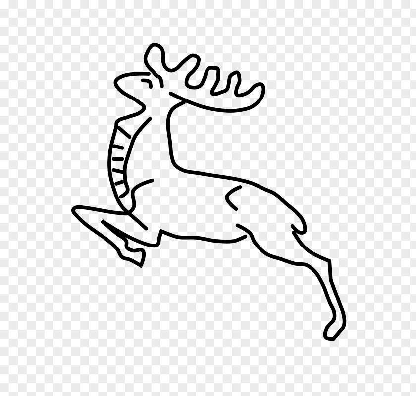 Deer Black And White Clip Art PNG