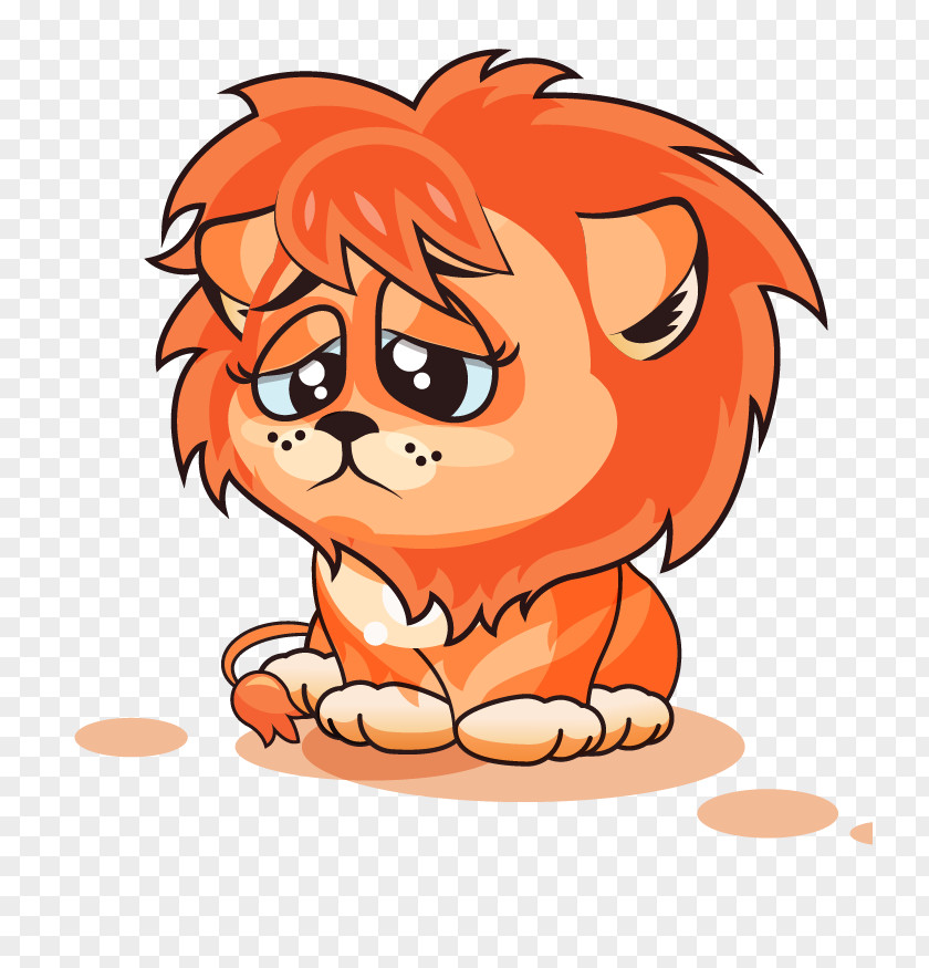 Little Lion Grievances Cartoon Photography Illustration PNG
