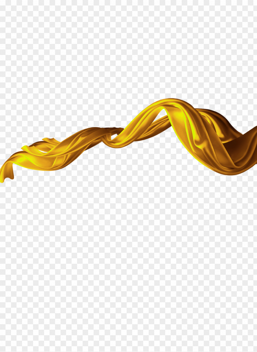 Sprinkle Gold Streamer Yellow Ribbon Gratis PNG