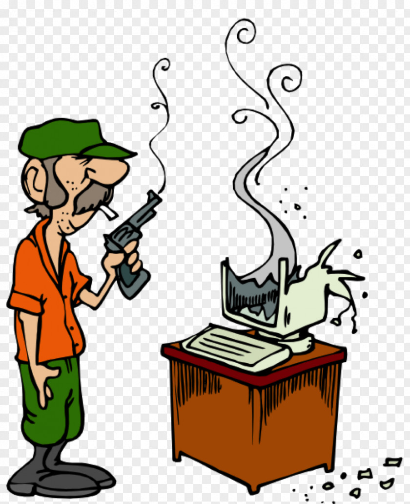 Cartoon Computer Repair Technician Internet Software Clip Art PNG