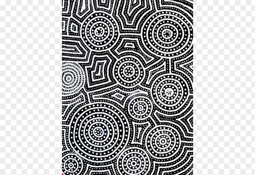 Circle Symmetry White Black M Pattern PNG