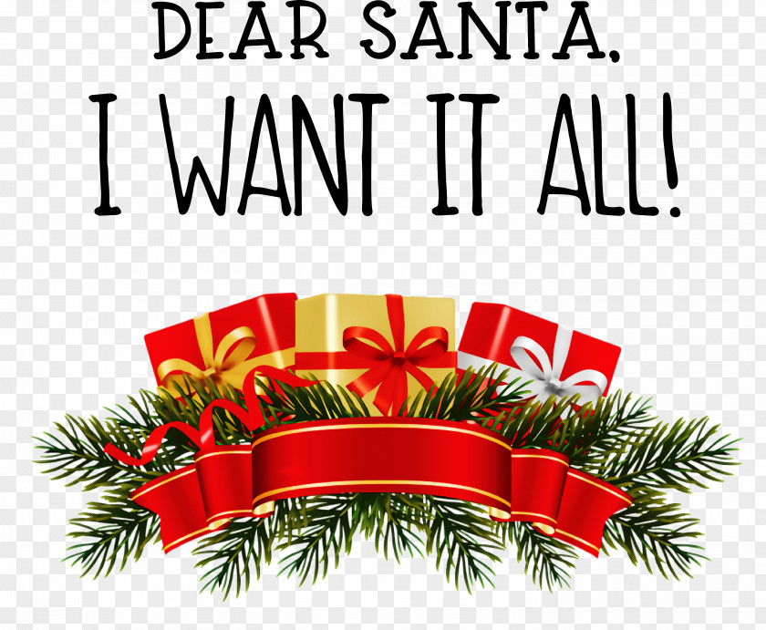 Dear Santa Christmas PNG