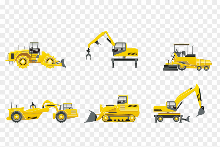 Digger Heavy Machinery Excavator Construction Motor Vehicle PNG