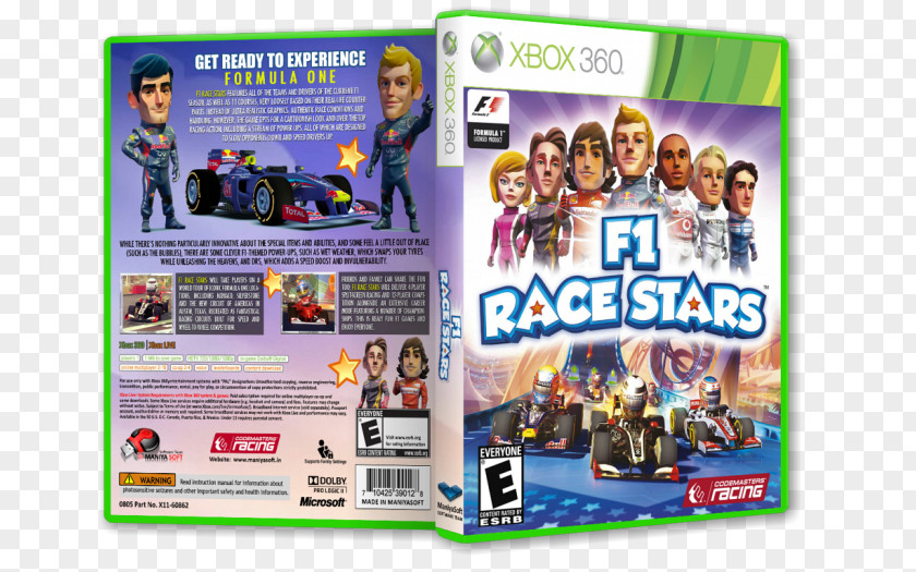 F1 Race Stars Xbox 360 2009 Codemasters Game PNG