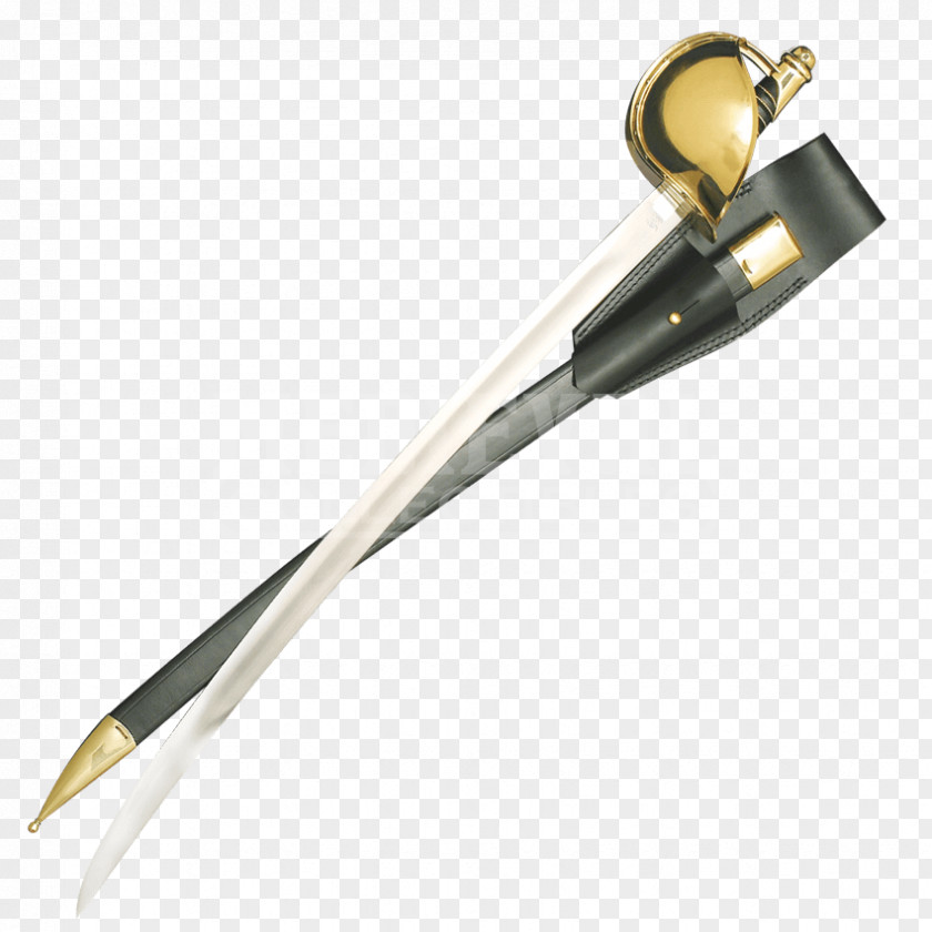 Green Blade Cutlass Sword Scimitar Scabbard PNG