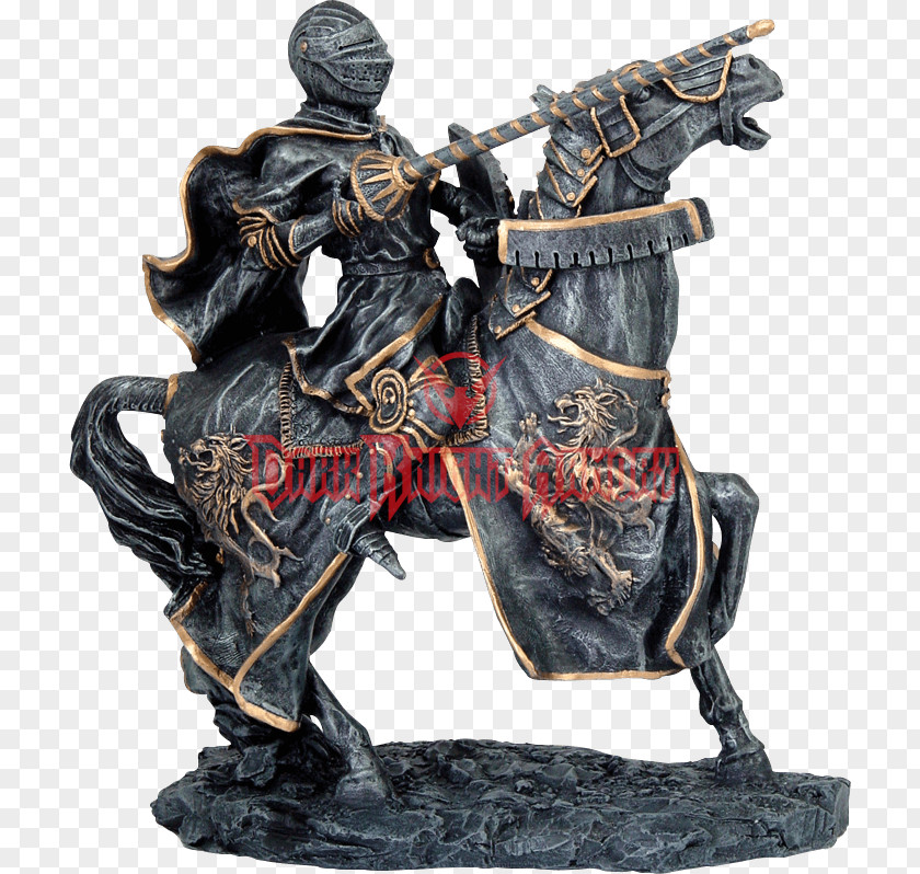 Knight Equestrian Statue Bronze Sculpture PNG