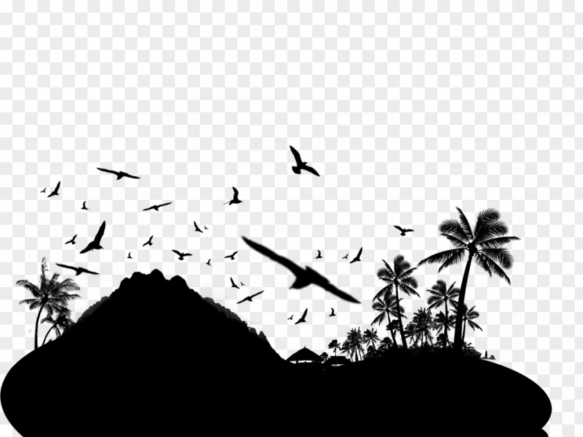 Silhouette Island Download PNG