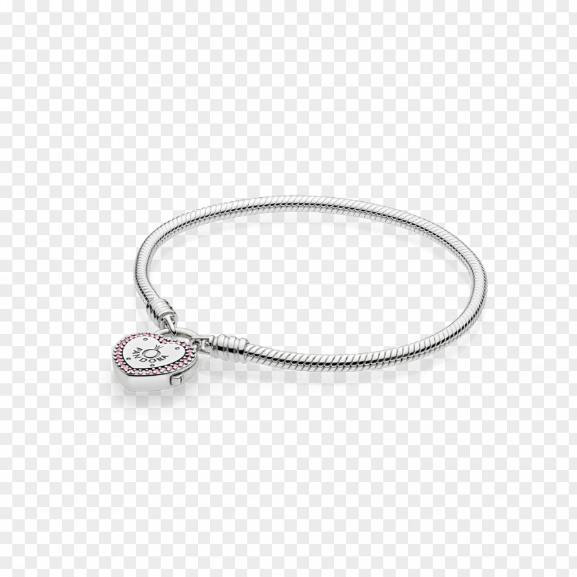 Silver Pandora Charm Bracelet Earring PNG