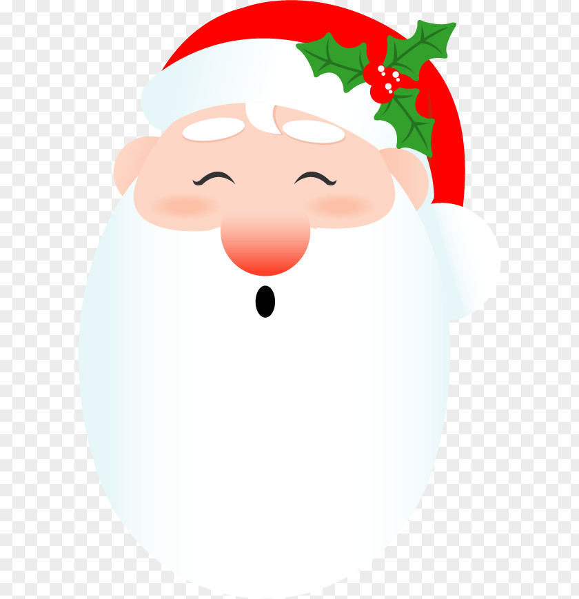 Vector Cartoon Santa Claus Christmas Ornament Clip Art PNG