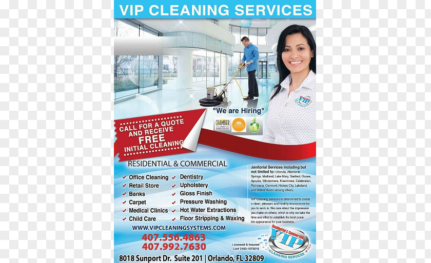 Vip Service Maid Cleaner Advertising PNG
