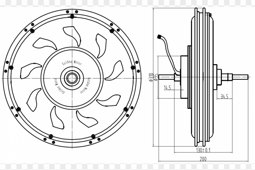 Car Wheel Hub Motor Bicycle Engine PNG