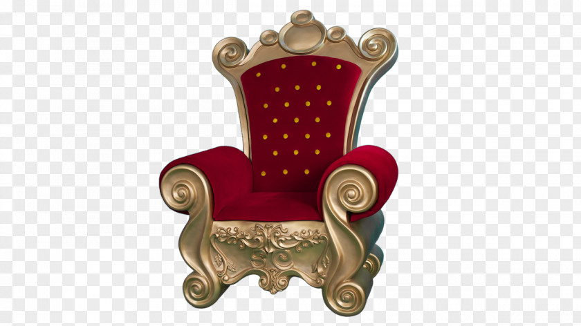 Chair Santa Claus Christmas Throne Holiday PNG