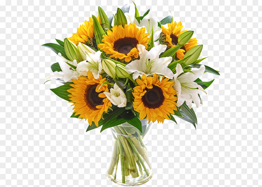 Flower Common Sunflower Cut Flowers Bouquet Lilium PNG