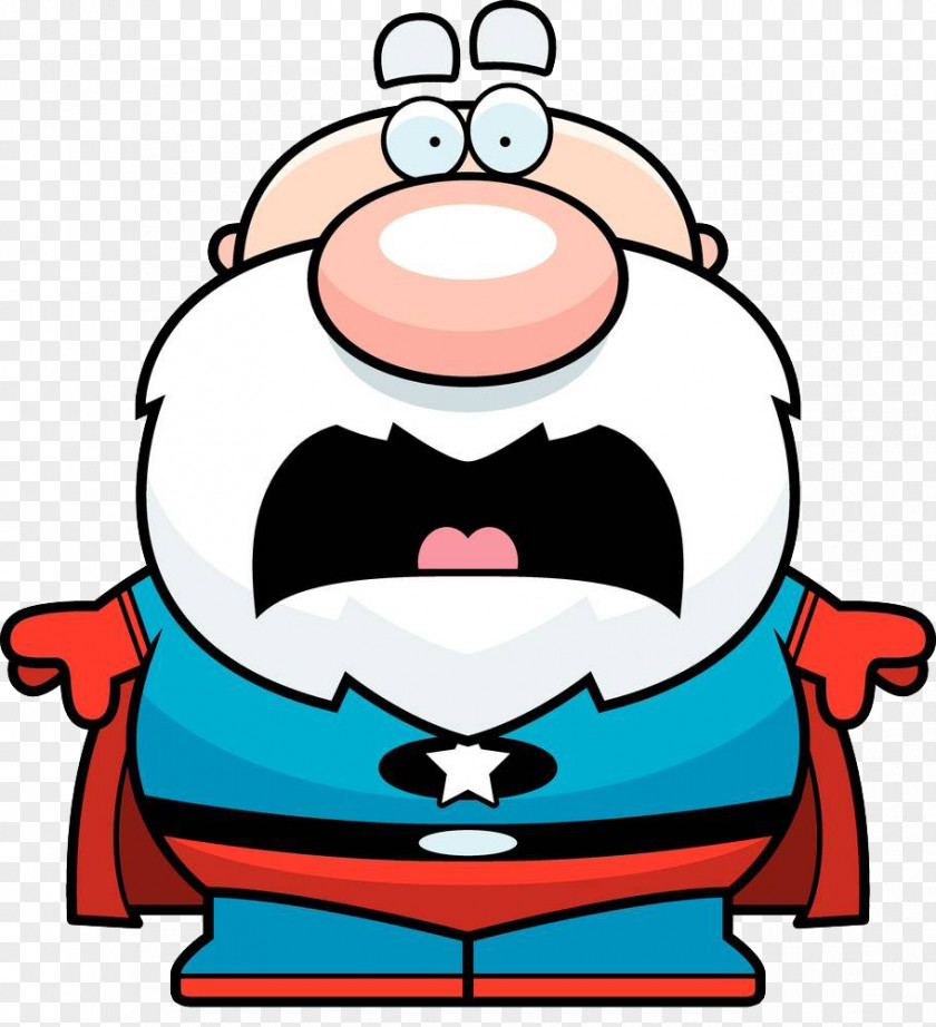 Zhang Big Mouth White Beard Grandpa Cartoon Superhero Royalty-free Illustration PNG