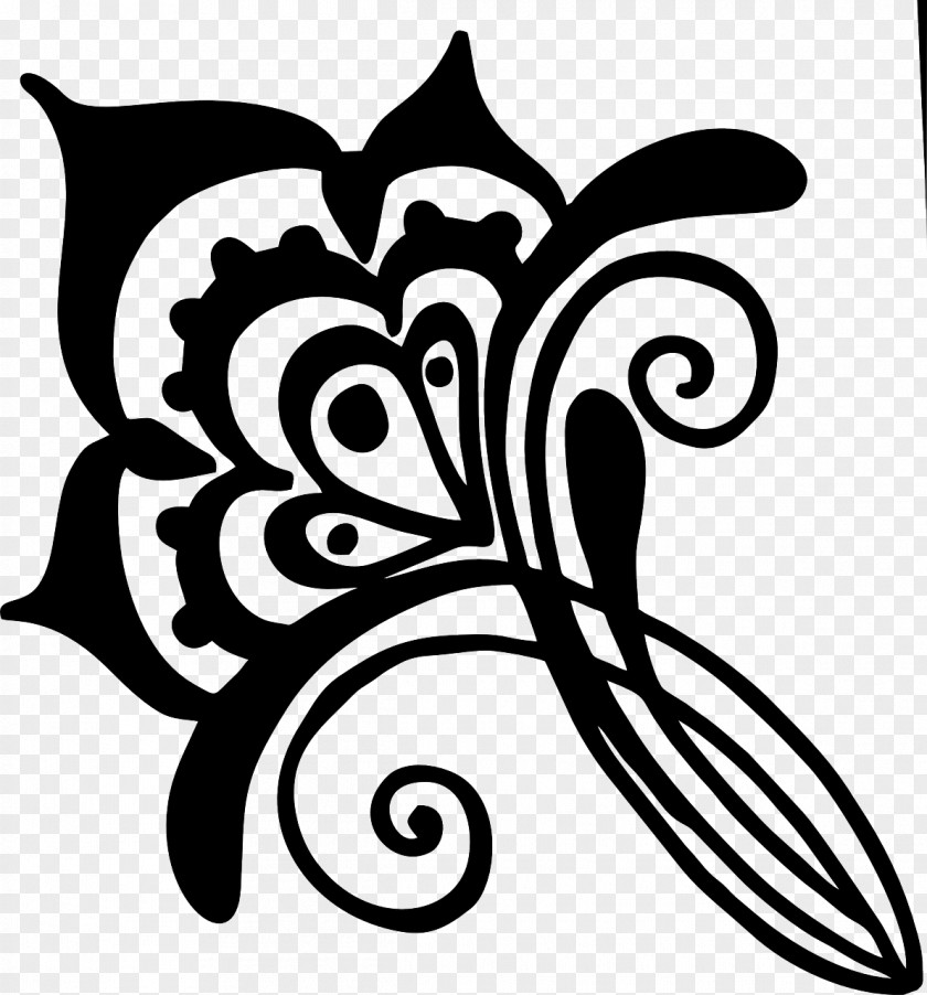 Swirls MacBook Pro Henna Mehndi Tattoo Flower PNG