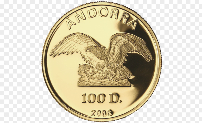Coin Andorra Eagle Gold Wikipedia PNG