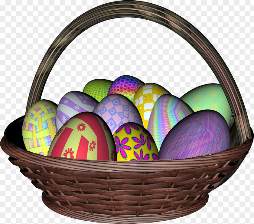 Easter Egg Bunny Basket PNG