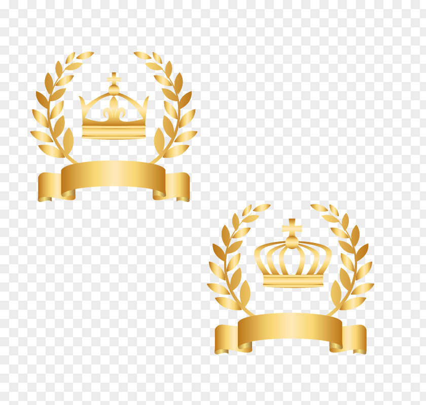 Gilt Crown Combination Yellow Pattern PNG