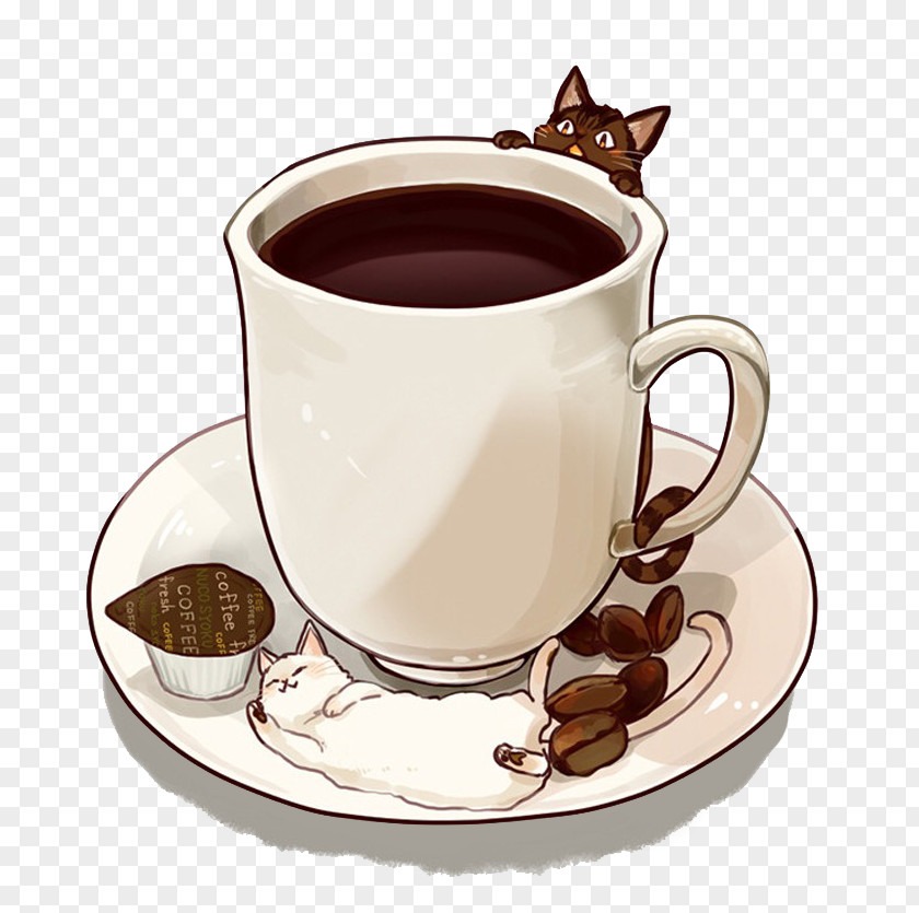 Hand-painted Coffee Tea Cafe Hot Chocolate Drink PNG