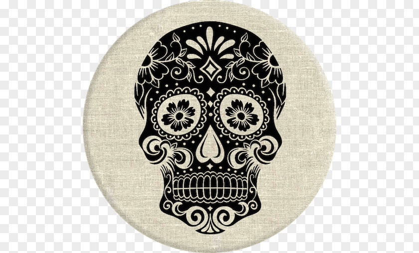 Linen Calavera PopSockets Grip Stand PopClip Mount PNG