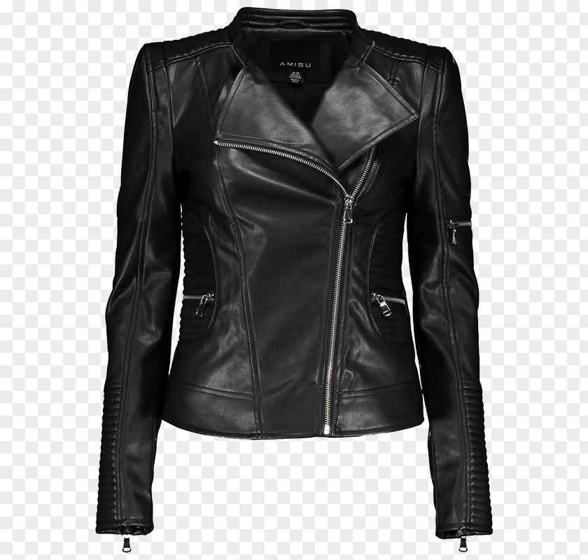 Autumn Is New Leather Jacket Black M PNG