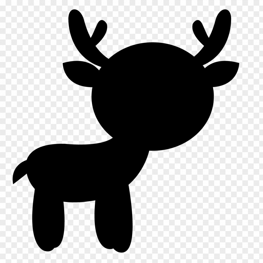 M Antler Clip Art Pattern Reindeer Black & White PNG