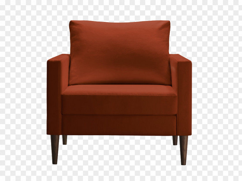 Orange Armchair Chair Couch Furniture Loveseat PNG