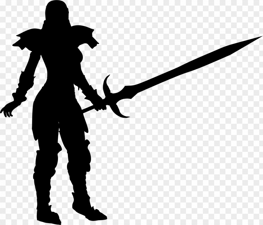 Warriors Silhouette Female Warrior Woman PNG
