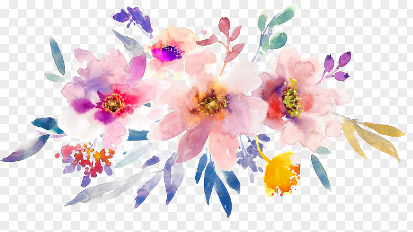 Gouache Painting Flowers Creative Flower Watercolor PNG